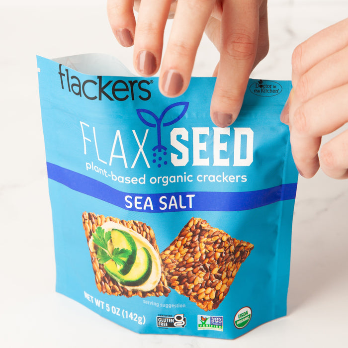 Sea Salt Flaxseed Crackers