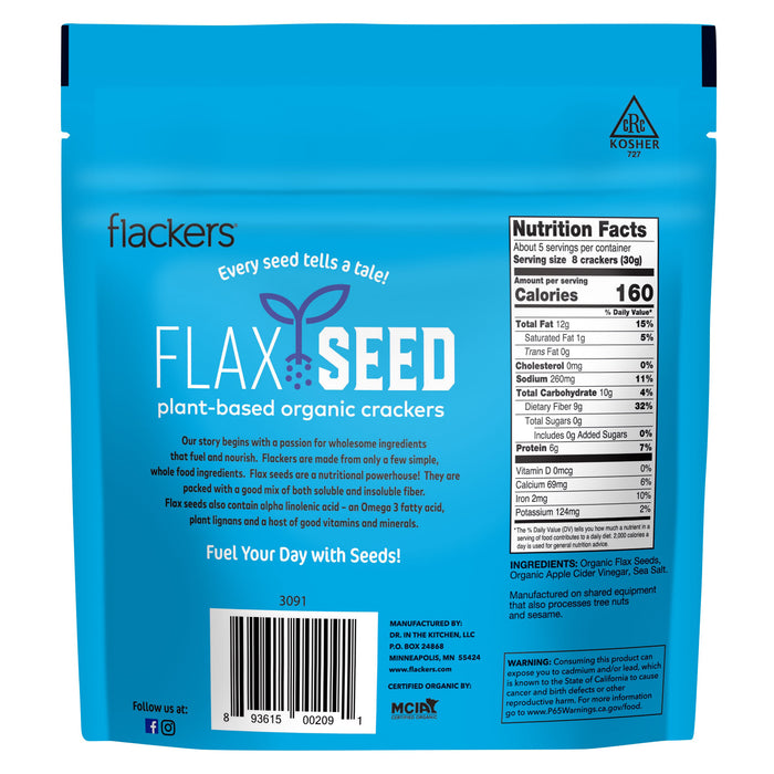 Sea Salt Flaxseed Crackers