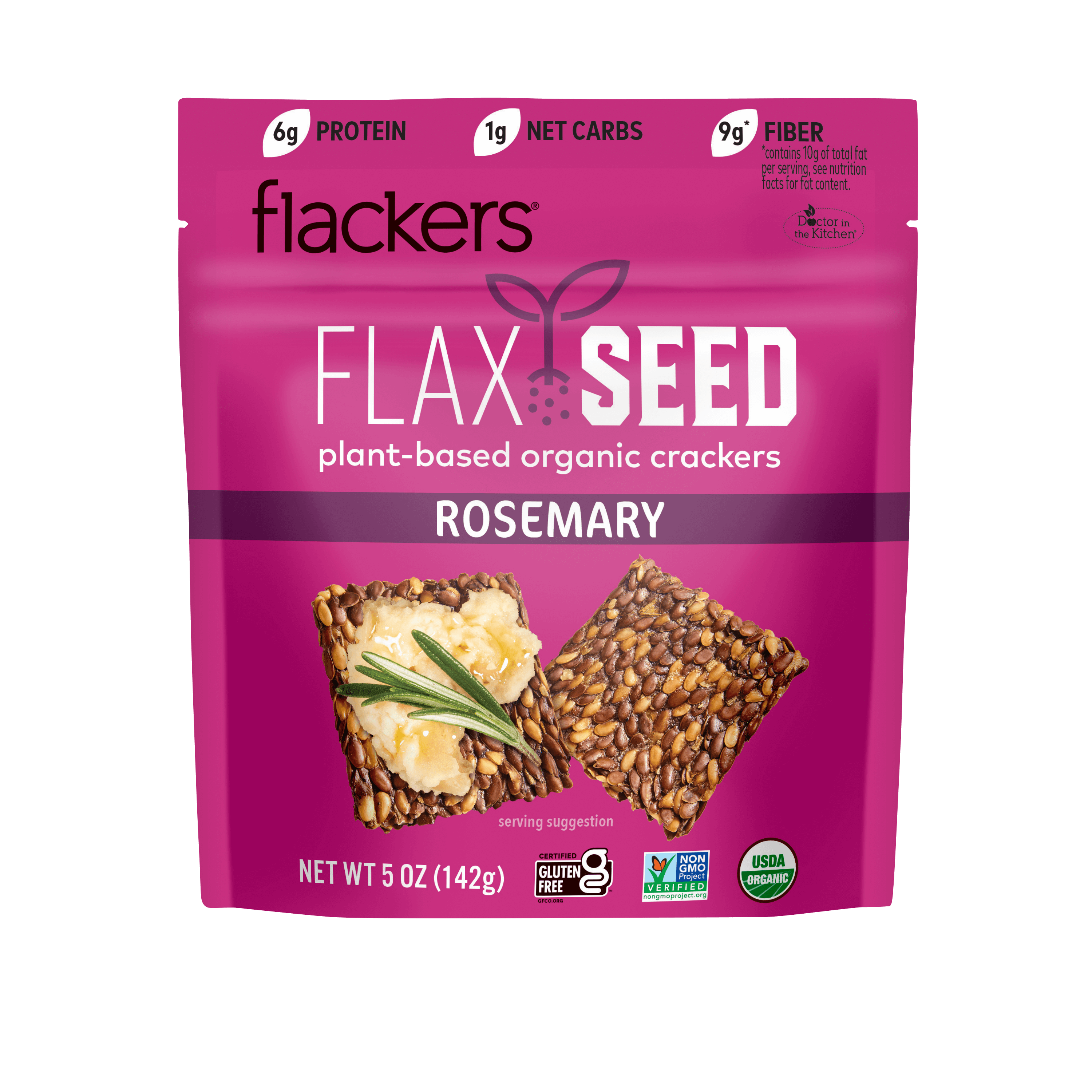 Rosemary Flaxseed Crackers