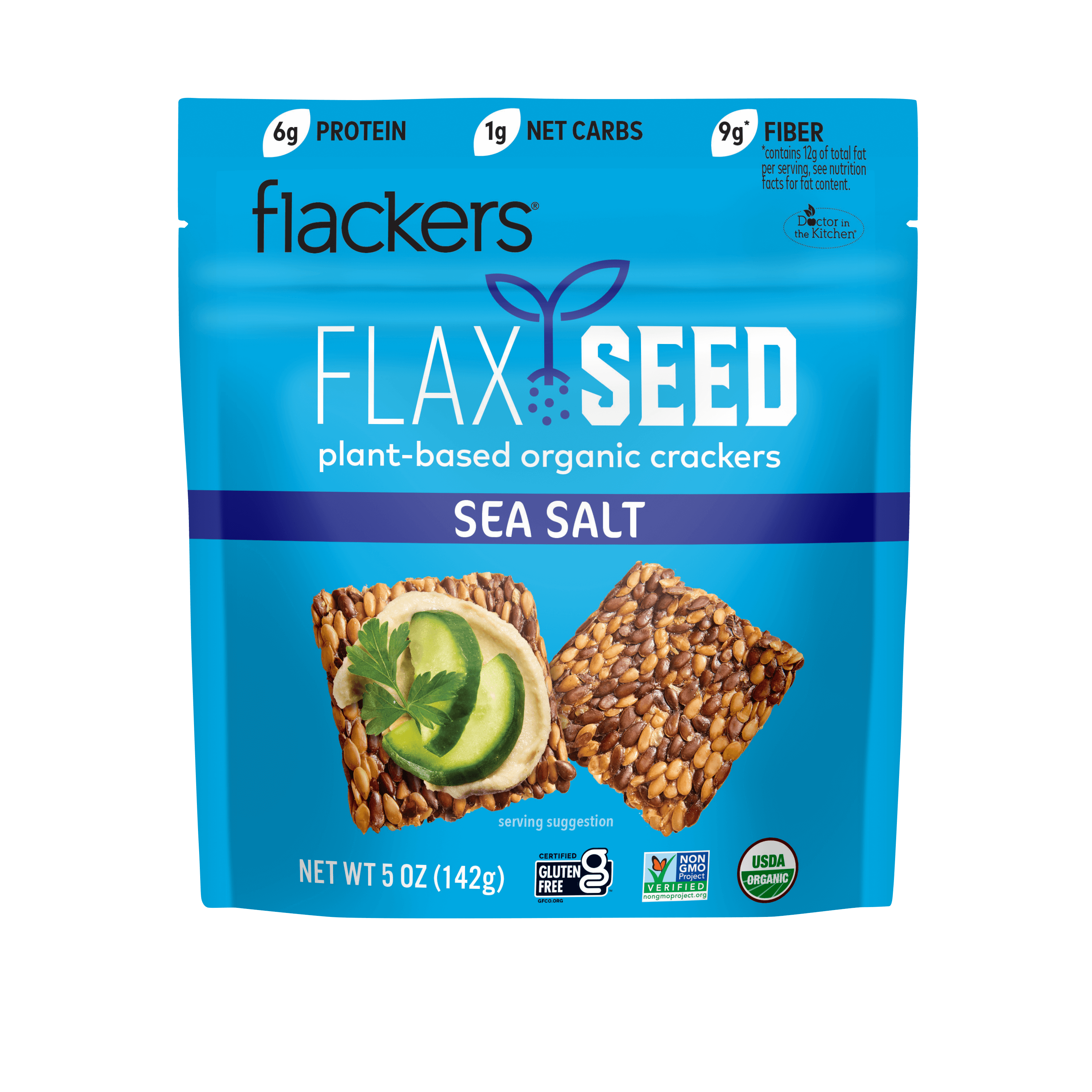 Sea Salt Flaxseed Crackers