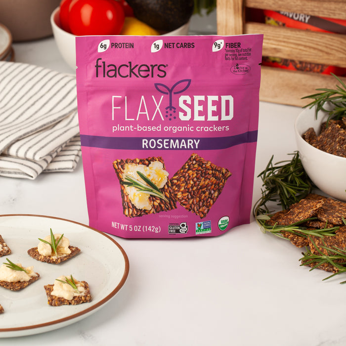 Rosemary Flaxseed Crackers