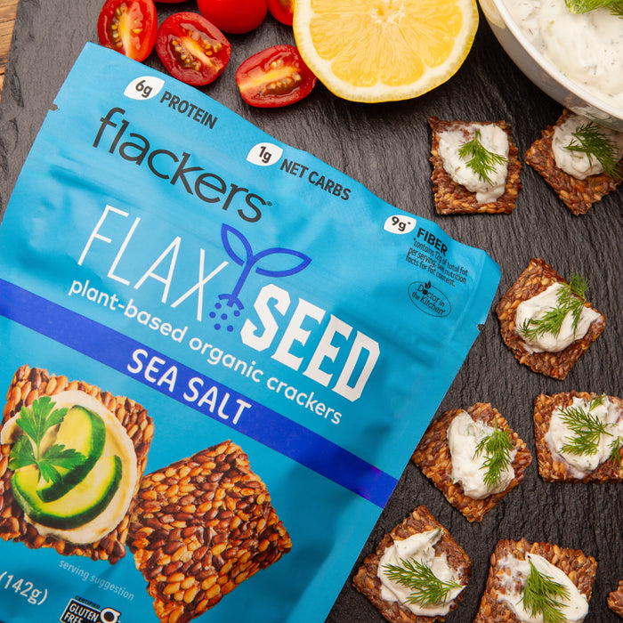 Sea Salt Flaxseed Crackers