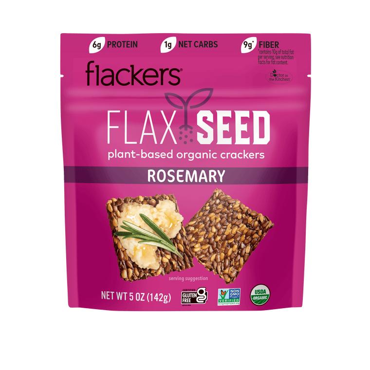 Rosemary Flaxseed Crackers