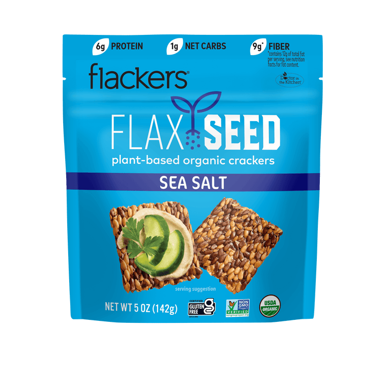 Sea Salt Flaxseed Crackers